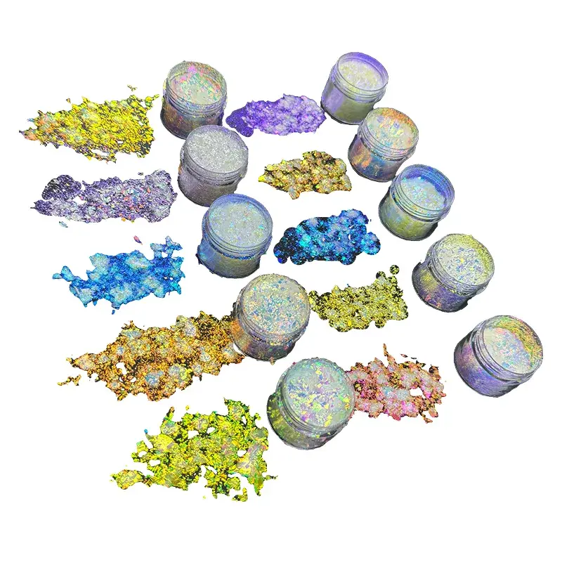 Pigments transparents à haute teneur en chrome changeant de couleur pour un fard à paupières vibrant