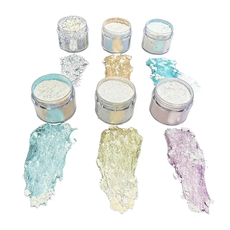 Pigments transparents à changement de couleur Silver Fantasy pour mettre en valeur les fards à paupières