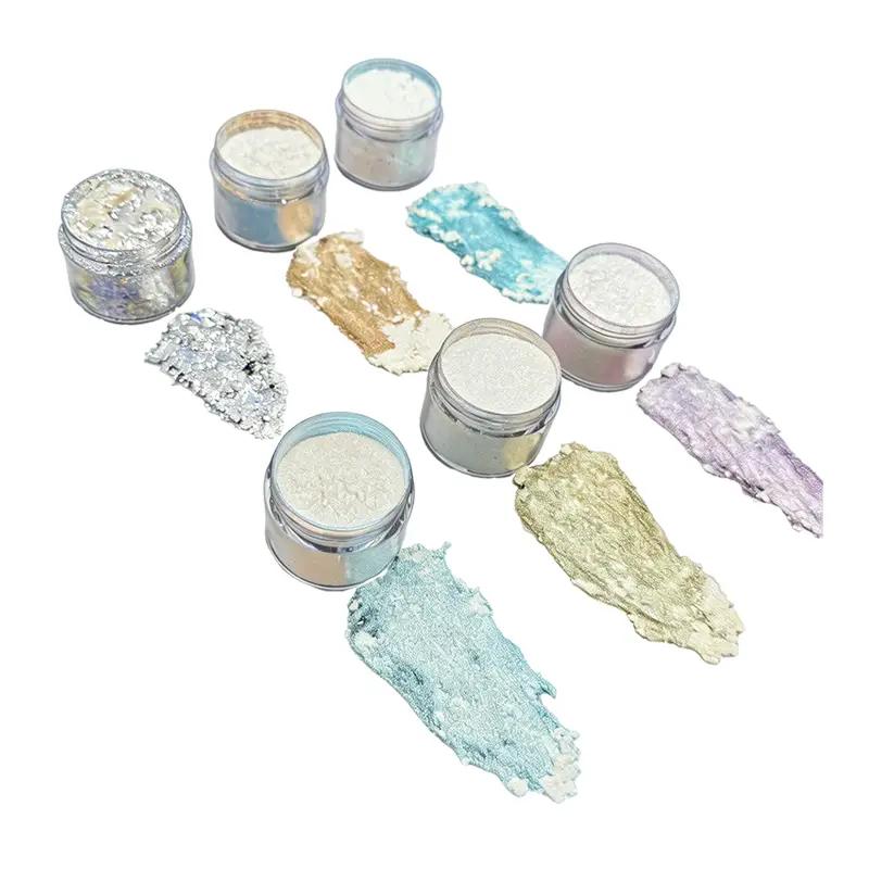 Silver Fantasy – pigments transparents changeant de couleur, pour surligneur en poudre et crème